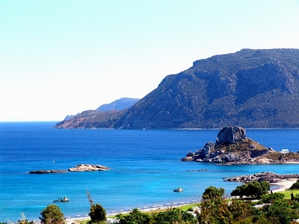Landschaft mit Meer auf der Insel Kos in der Dodekanes