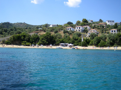 Blick auf die Insel Skiathos