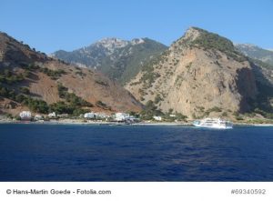 Agia Roumeli vom Meer aus