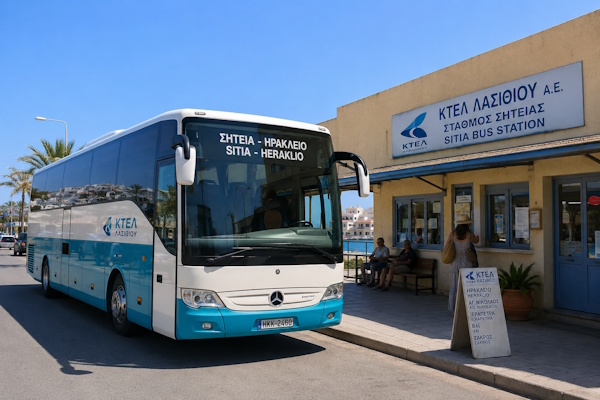 Öffentlicher Bus in Sitia (Kreta)