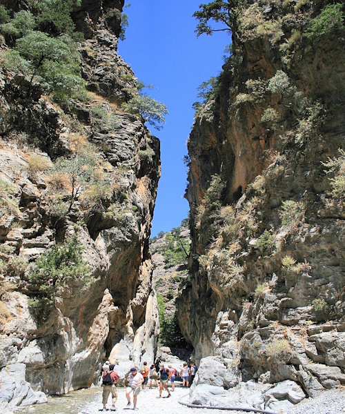 Die Eiserne Pforte, die Sehenswürdigkeit in der Samaria-Schlucht