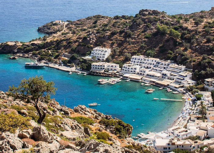 Blick auf Loutro von oben
