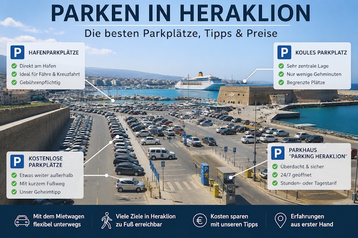 Infotafel Parken in Heraklion