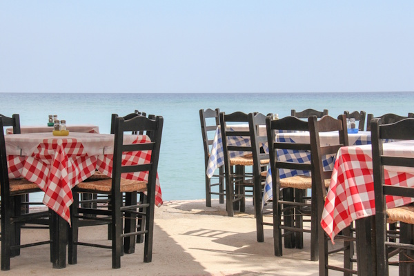 Restaurant in Sitia auf Kreta am Meer