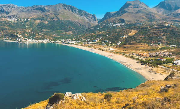 Bucht von Plakias mit Ort